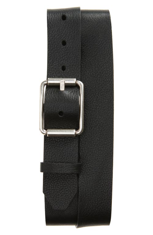 Rag & Bone Evan Leather Belt In Black