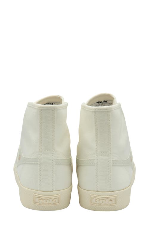 Shop Gola Coaster High Top Sneaker In Off White/off White/gold