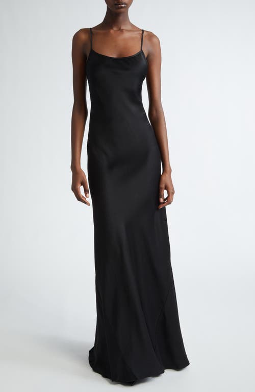 Victoria Beckham Satin Camisole Gown Black at Nordstrom, Us