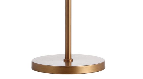 Shop Jonathan Y Coco Fringed/metal Led Table Lamp In Gold