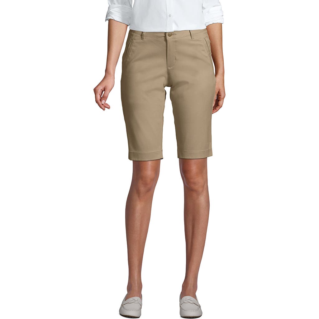 LANDS' END LANDS' END SCHOOL UNIFORM YOUNG STRETCH CHINO BERMUDA SHORTS