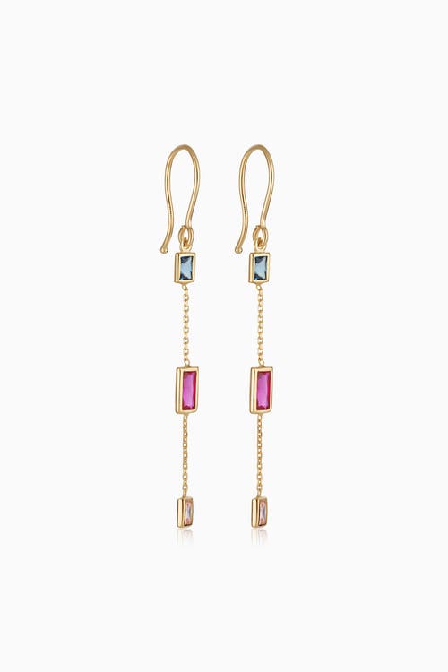 Shop Oradina 14k Yellow Gold Fresco Station Earrings