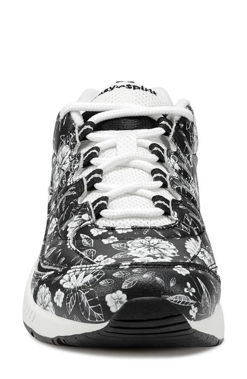 Easy Spirit Romy Sneaker In Black Floral