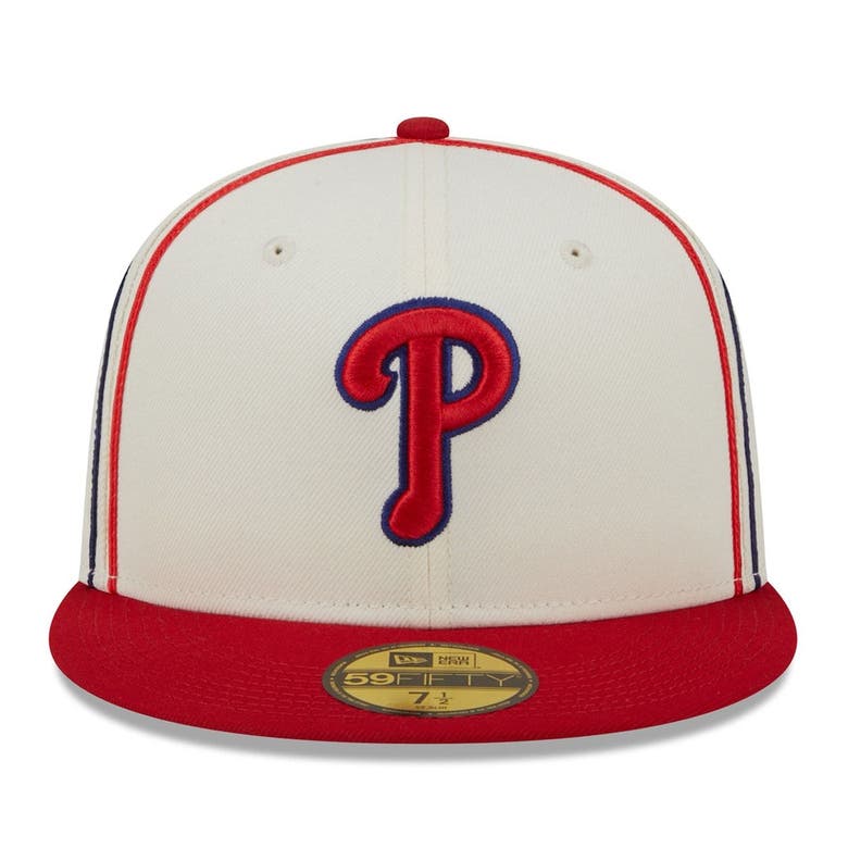 New Era Cream/red Philadelphia Phillies Chrome Sutash 59fifty Fitted