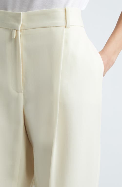 Shop Partow Madison Virgin Wool Twill Pants In Ivory