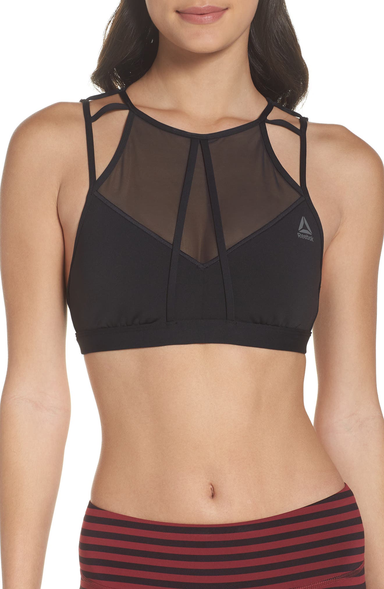 reebok franchise strappy bra