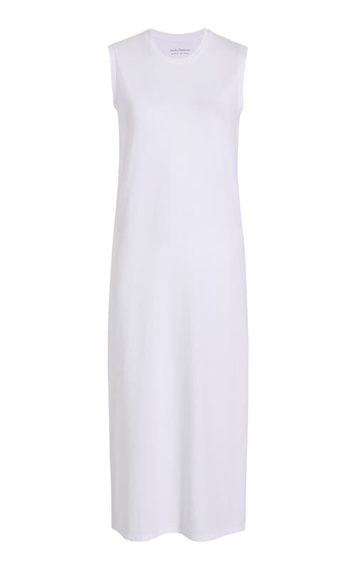Another Tomorrow Sleeveless Tee Dress In White