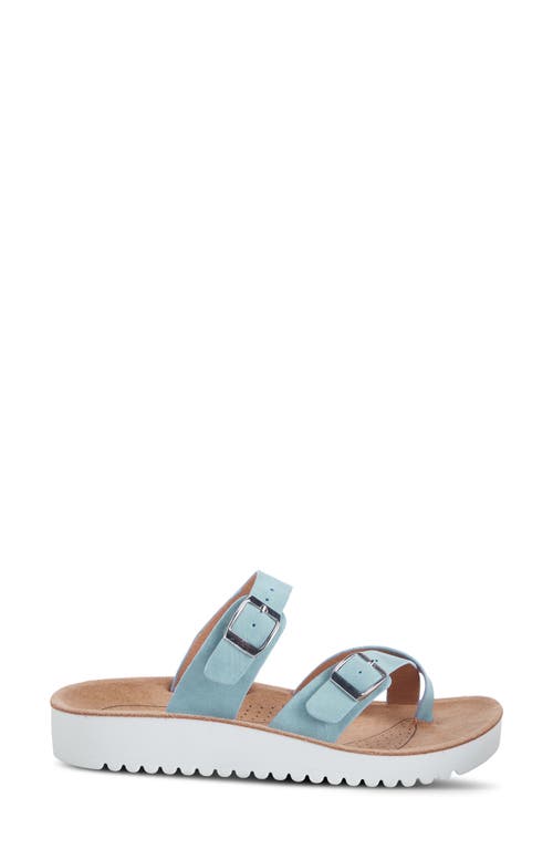 Flexus By Spring Step Bayside Wedge Slide Sandal In Sky Blue