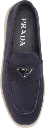 Blue prada loafers on sale