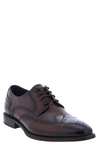Penny Lane Harley Wingtip Derby In Cognac