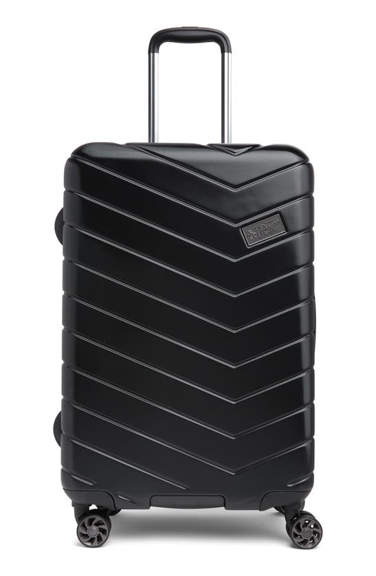 Shop Original Penguin Aero 25" Medium Spinner Suitcase In Black