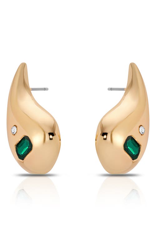 Ettika Teardrop Statement Earrings In Green