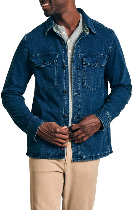 Lucky Brand Trucker Short-sleeve Denim Jacket in Blue