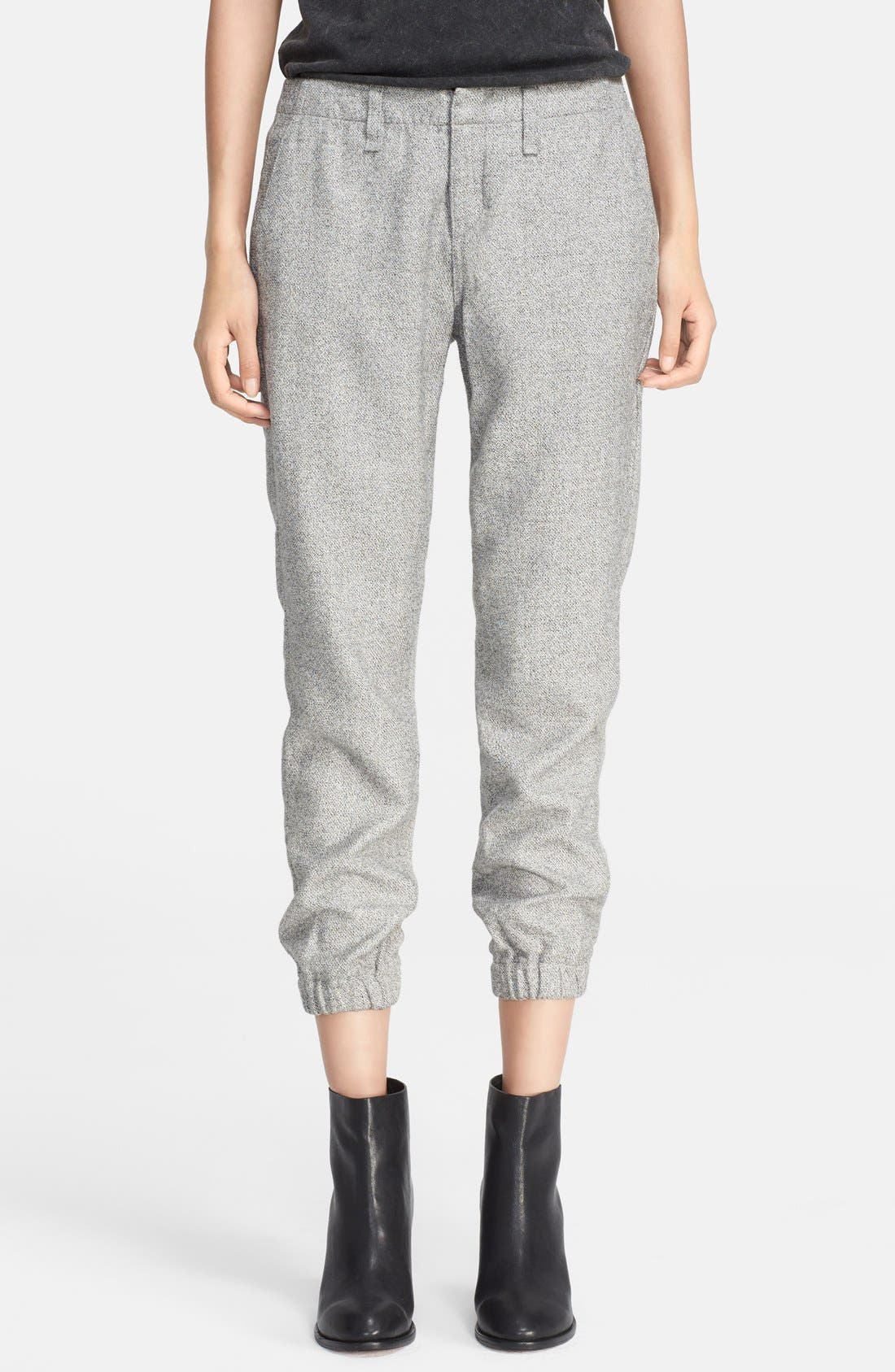 glen plaid joggers