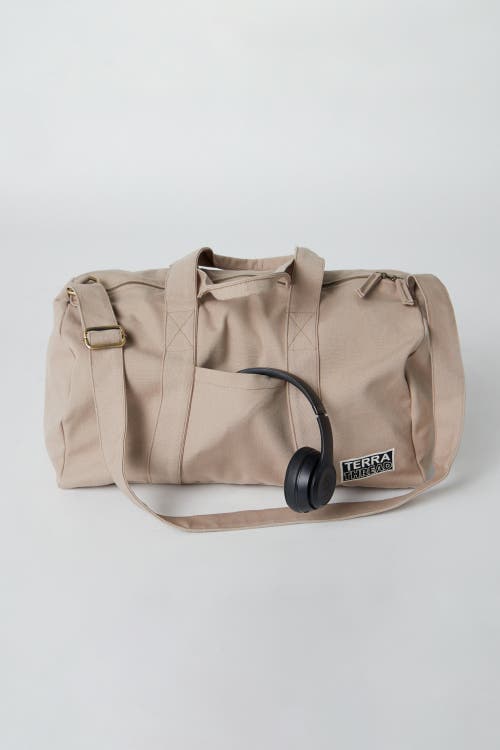 Shop Terra Thread Organic Cotton Gym Bag In Sand Dune