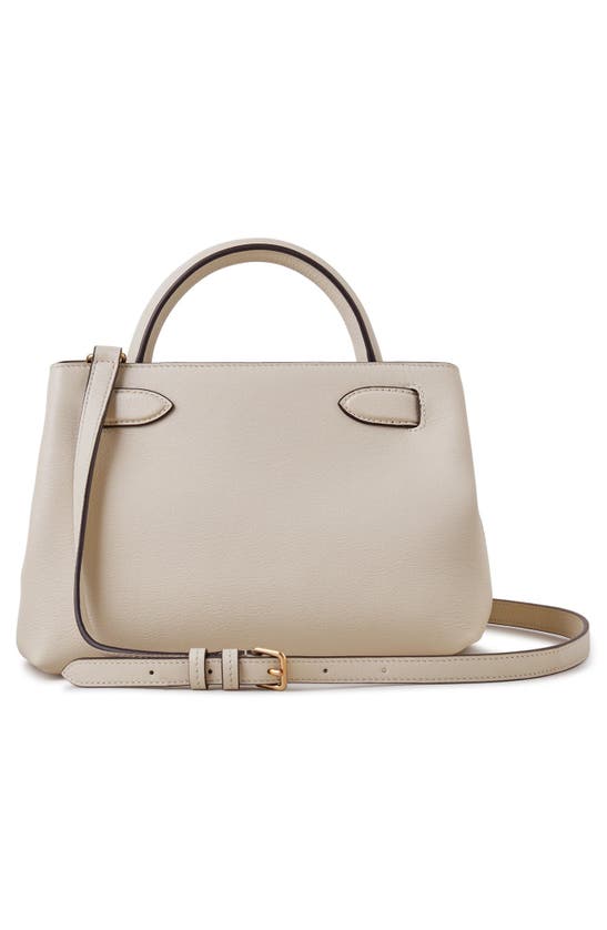 Shop Mulberry Small Islington Silky Calfskin Leather Satchel In Chalk