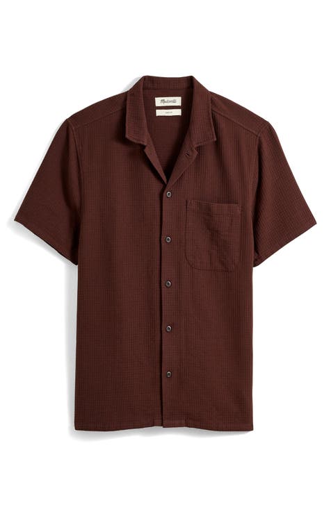 Men's Brown Button Up Shirts