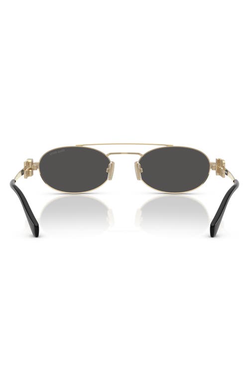 Miu Miu 53mm Oval Sunglasses In Gold