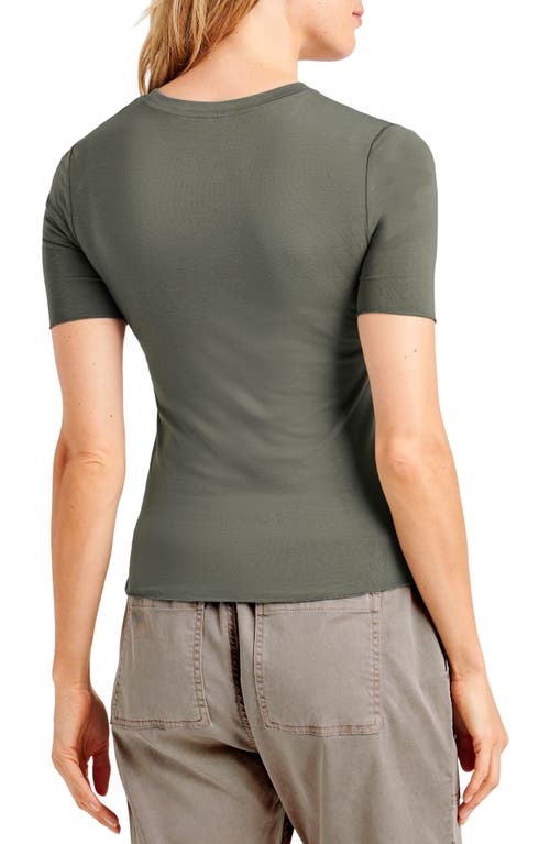 Shop Splendid Jersey T-shirt In Soft Vintage Olive Branch