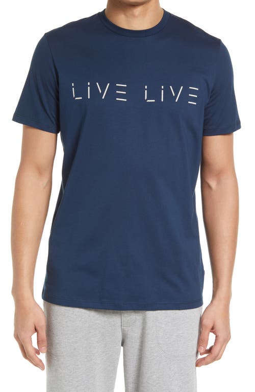 LIVE LIVE Cotton Logo Graphic Tee in Brooklyn Blue