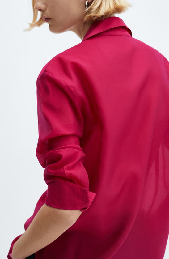Mango Malva Button-up Shirt In Strawberry