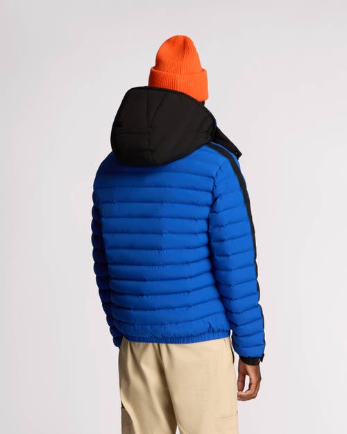 Shop Alpenhaus Uriage Lightweight Bomber Puffer With Removable Hood In Cobalt