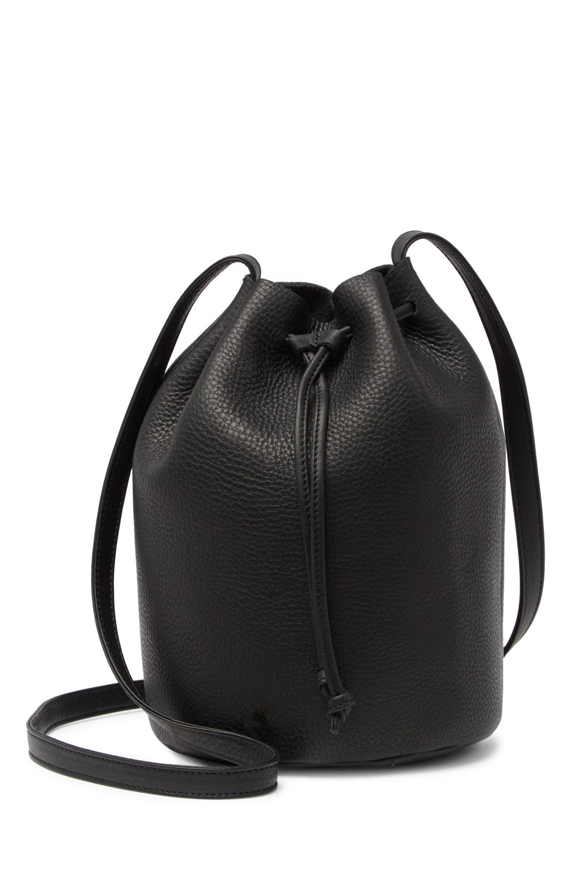 baggu leather drawstring purse