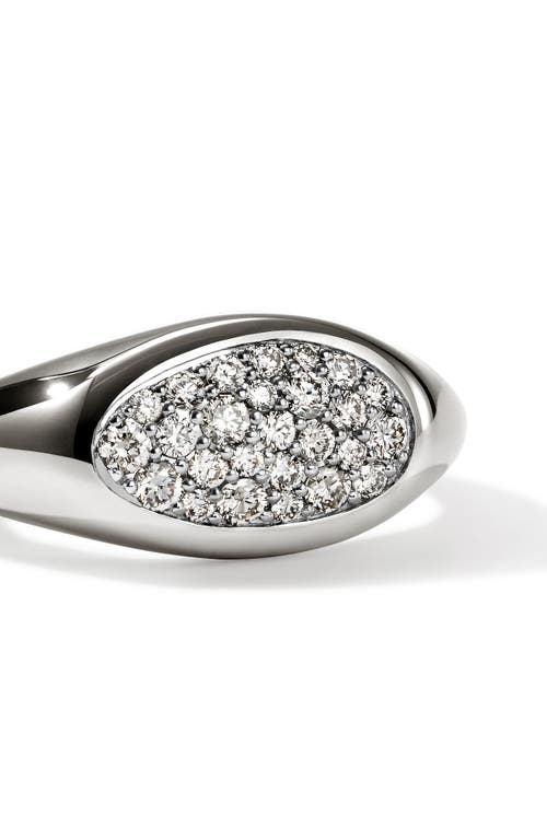 John Hardy Pebble Ring, Sterling Silver, Diamonds In Silver