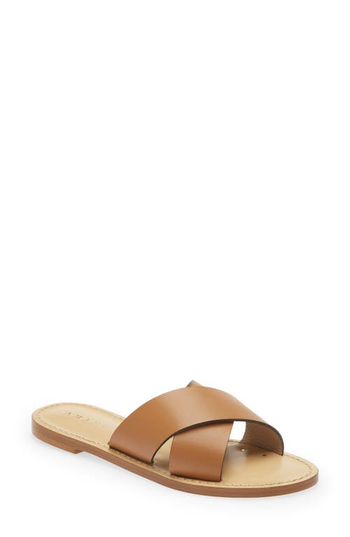 AMANU Style 3 Okavango Slide Sandal in Cognac