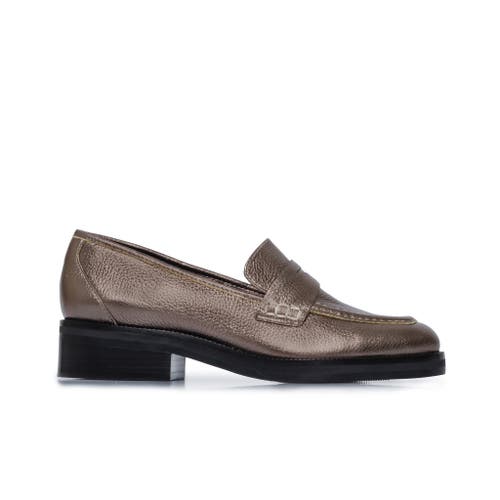 Shop Bernardo Footwear Tabitha Penny Loafer In Pewter