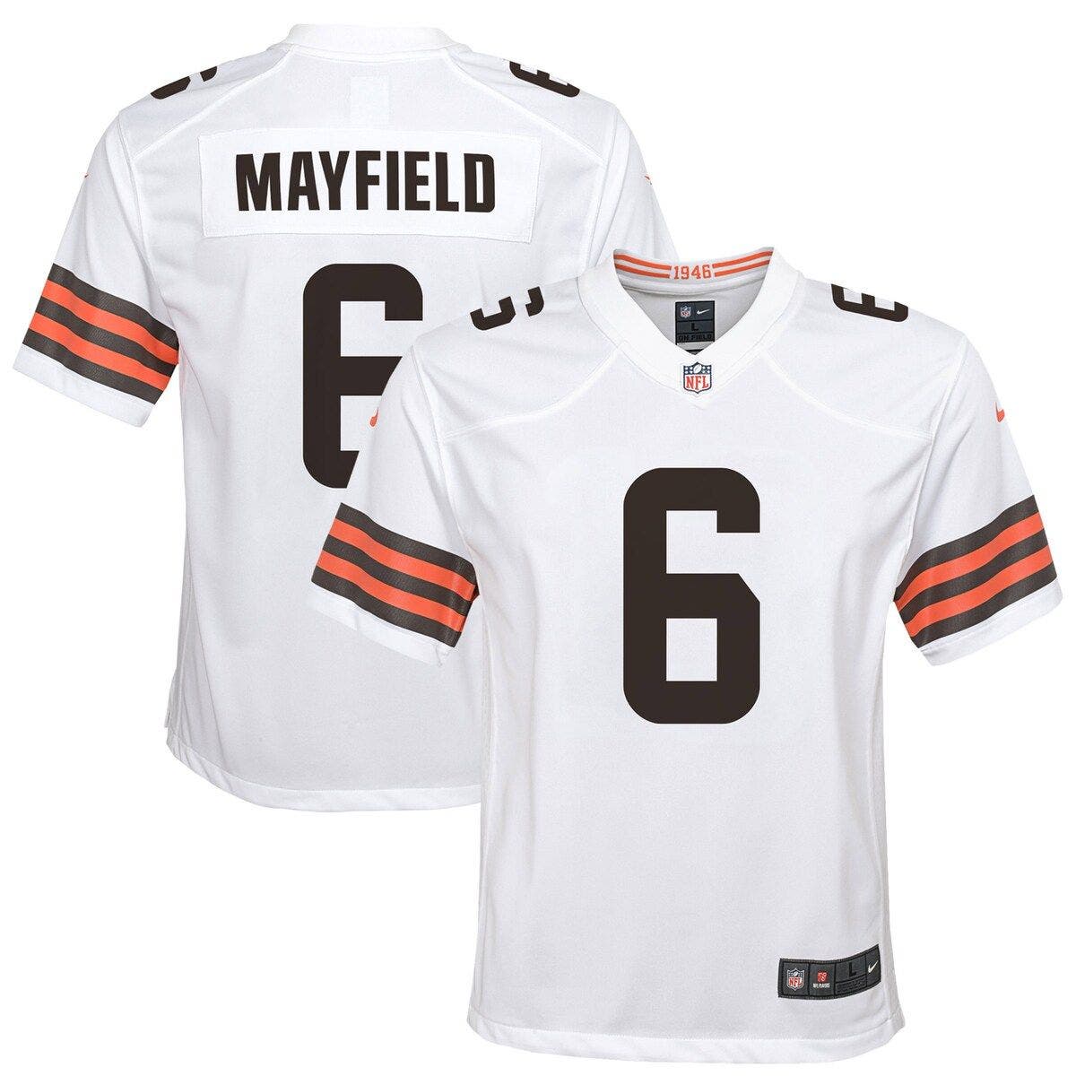 UPC 194674475872 product image for Youth Nike Baker Mayfield White Cleveland Browns Game Jersey at Nordstrom | upcitemdb.com