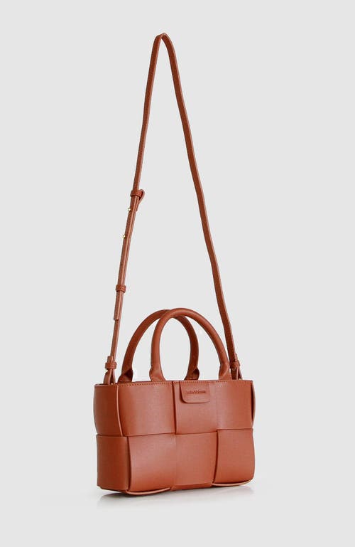 Shop Belle & Bloom Little Love Woven Crossbody Bag In Camel