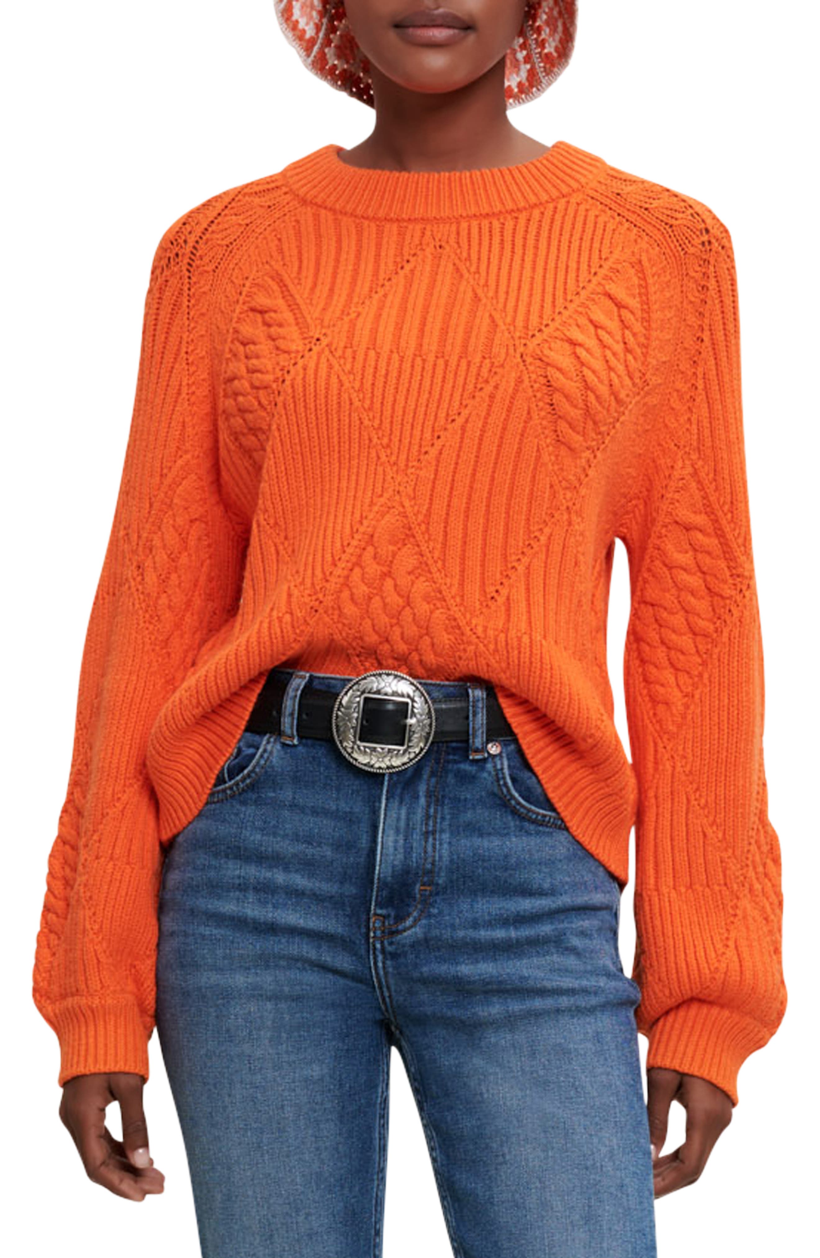 dark orange sweater