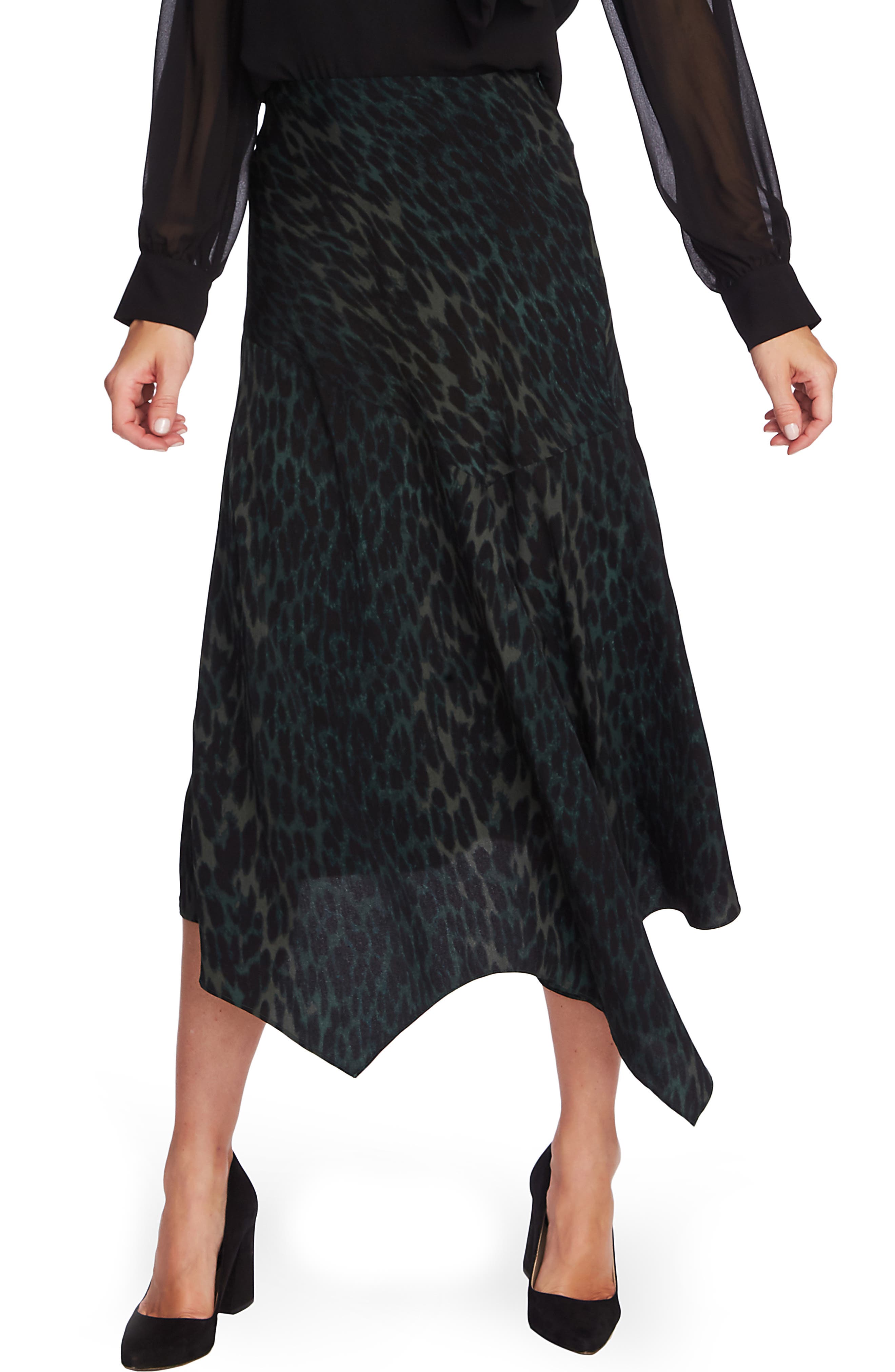 animal print hem skirt