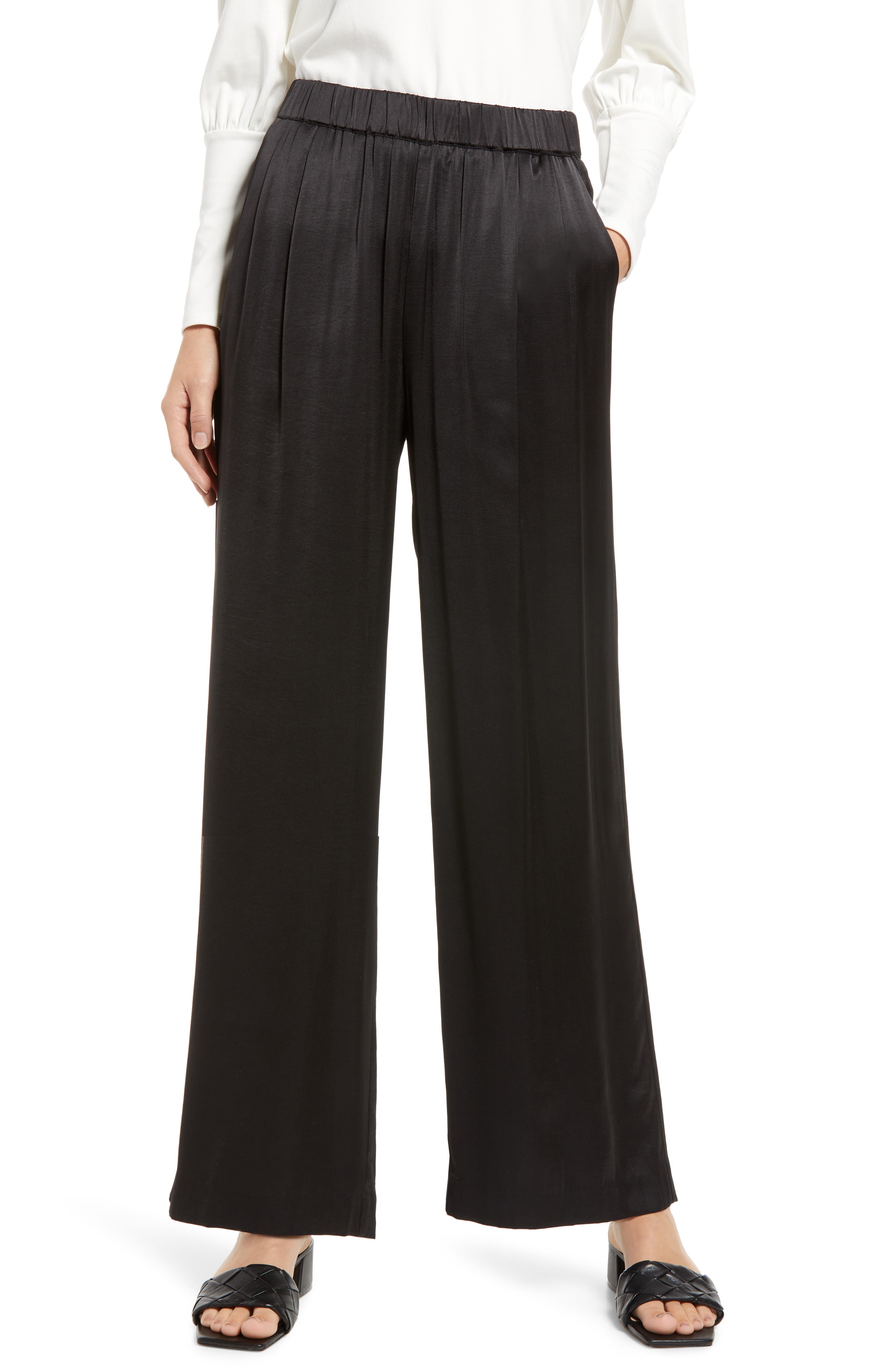 womens wide leg pants petite