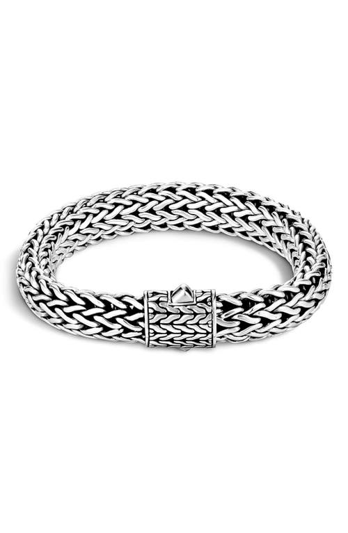 'Classic Chain' Woven Bracelet in Silver