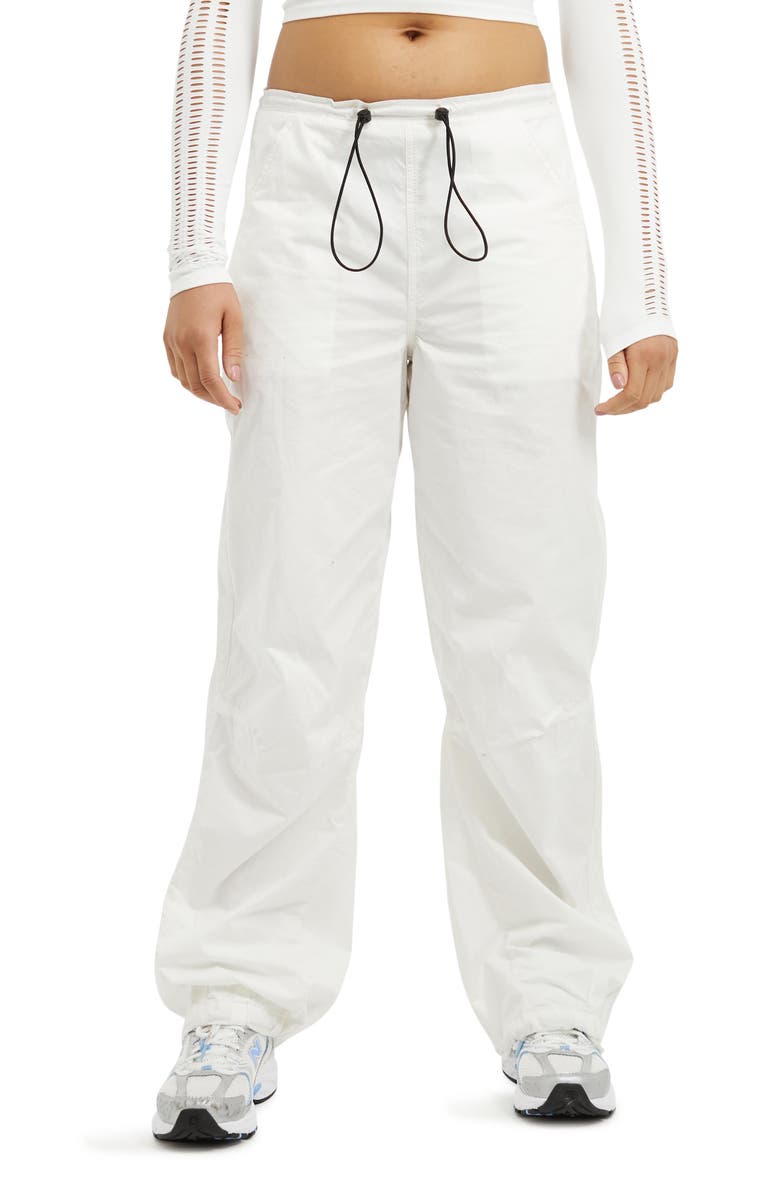 Drawstring Parachute Cargo Pants  White Parachute Pants Womens - Pants Y2k  - Aliexpress