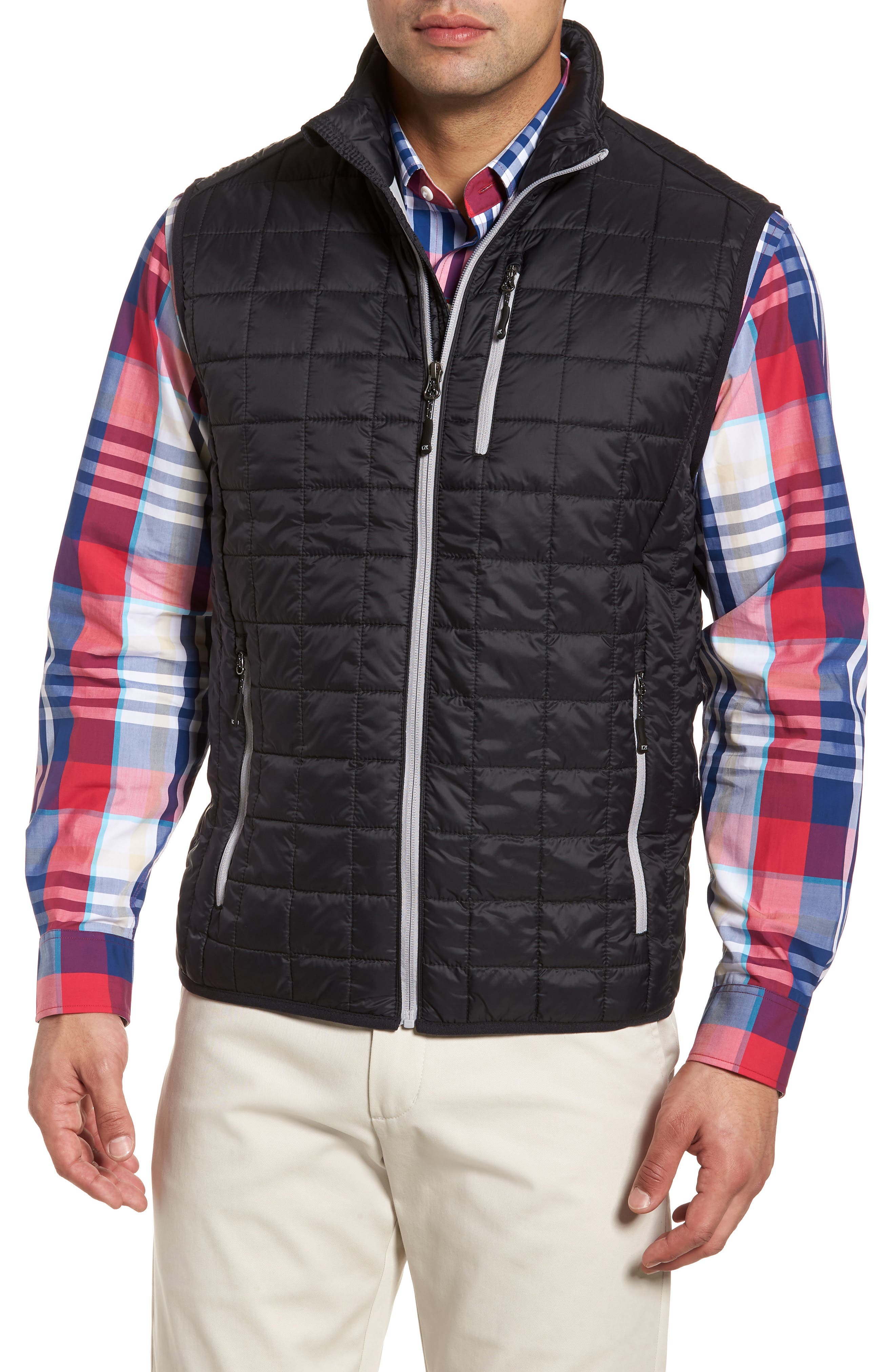 Big & Tall Cutter & Buck Rainier Primaloft Insulated Vest - Black