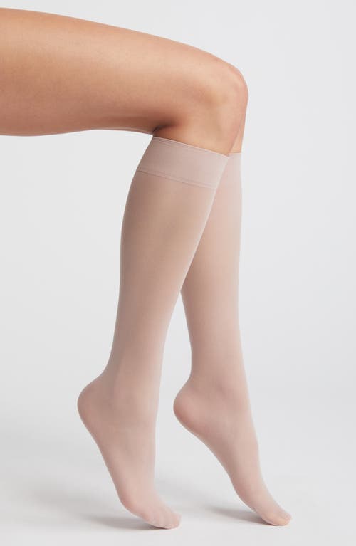 Nordstrom Opaque Trouser Socks in Pink Smoke at Nordstrom, Size 9