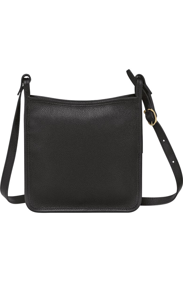 Longchamp Small Le Foulonné Leather Crossbody Bag, Alternate, color, Black