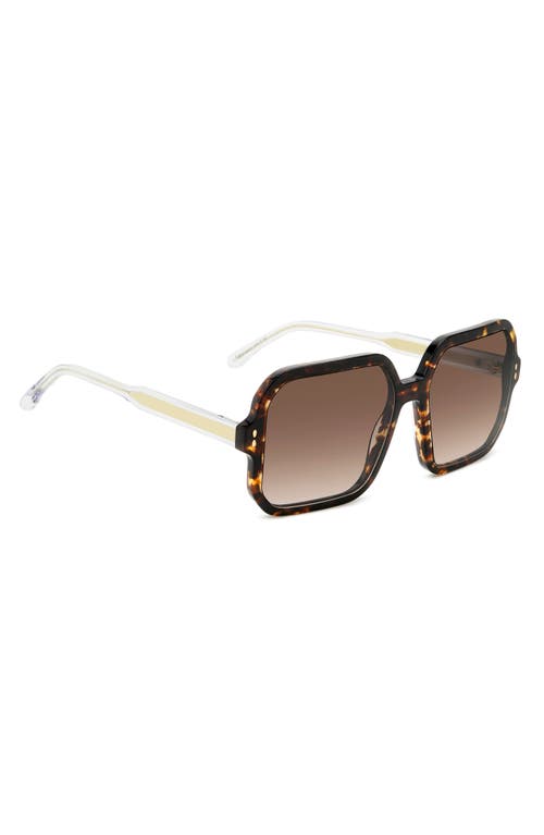 Shop Isabel Marant 57mm Gradient Square Sunglasses In Havana/brown Gradient