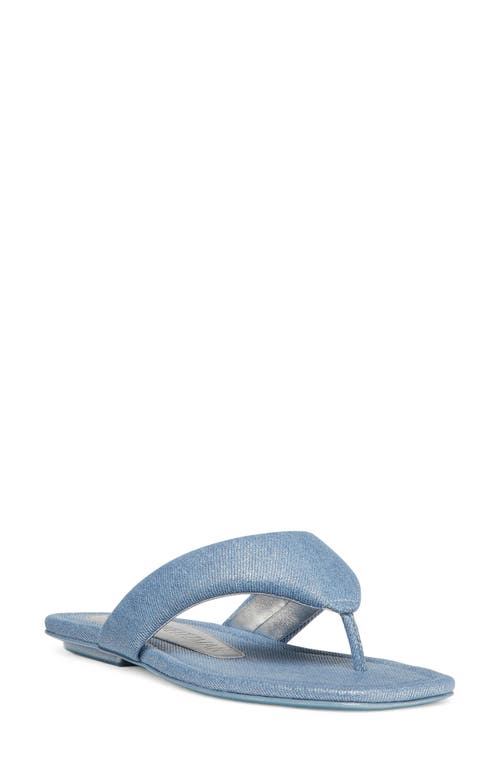 Stuart Weitzman Maui Flip Flop Silver Denim at Nordstrom,