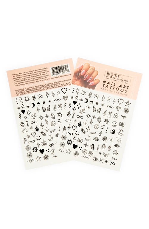 Nail Art Pack Temporary Tattoos in B And W