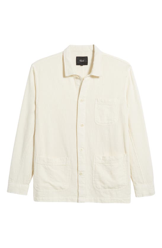 Shop Rails Ambrose Solid Cotton & Linen Shirt Jacket In Ecru