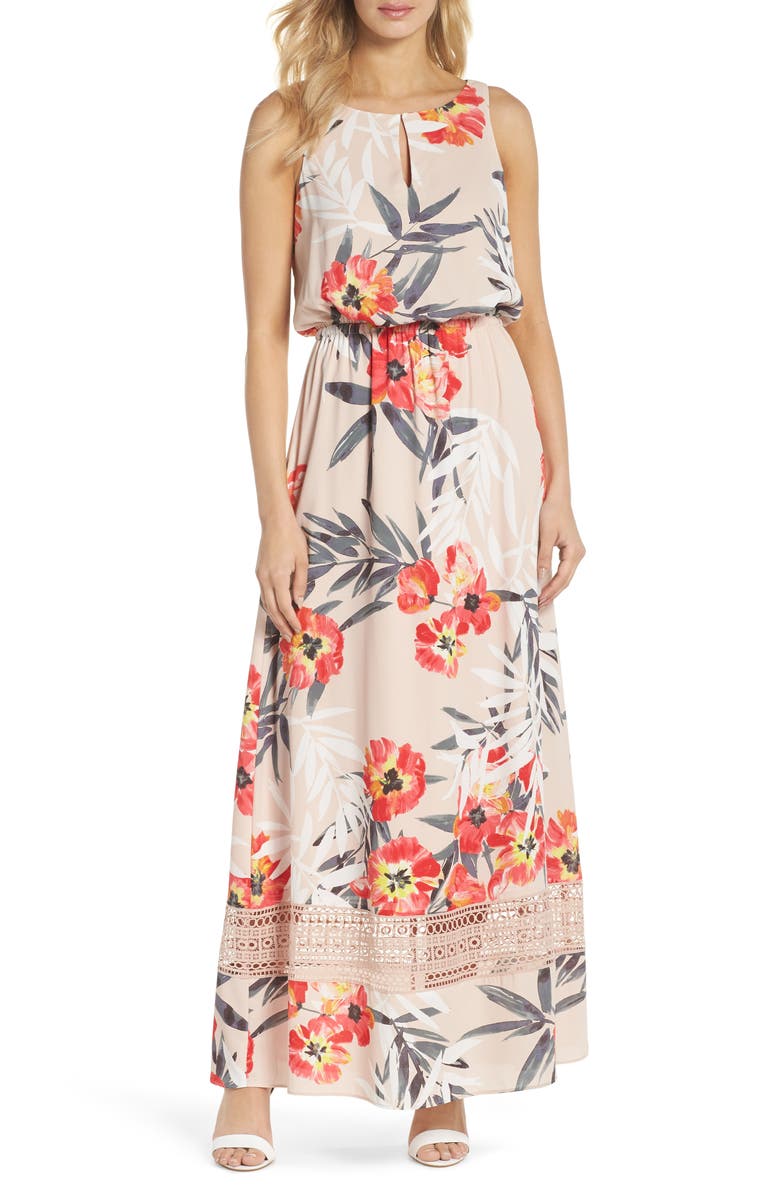 Adrianna Papell Tropical Breeze Print Maxi Dress | Nordstrom