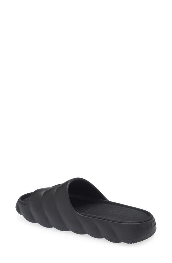 Shop Moncler Lilo Slide Sandal In Black