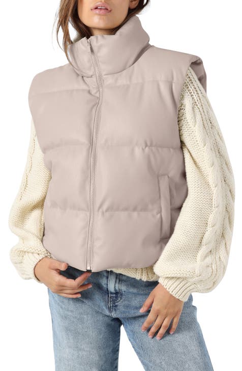 Nanna Faux Leather Puffer Vest
