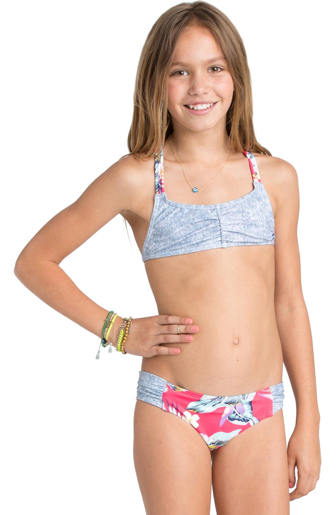 Billabong 'Aloha Yo Tali' TwoPiece Swimsuit (Little Girls & Big Girls