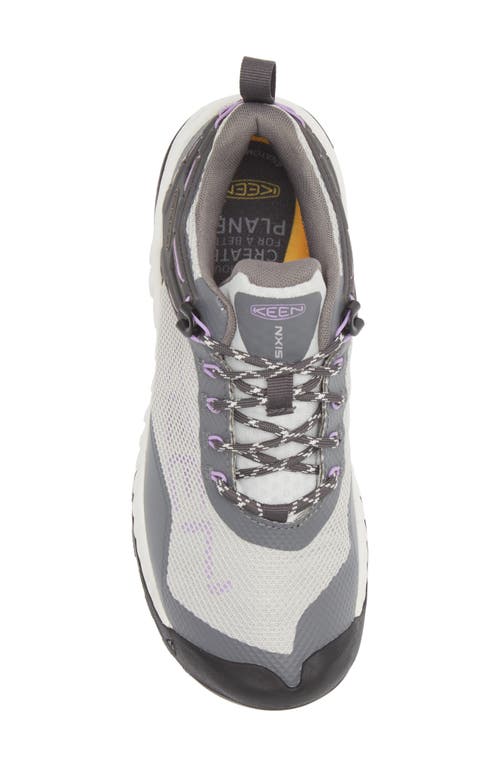 Shop Keen Nxis Evo Waterproof Speed Hiking Shoe In Steel Grey/english Lavender