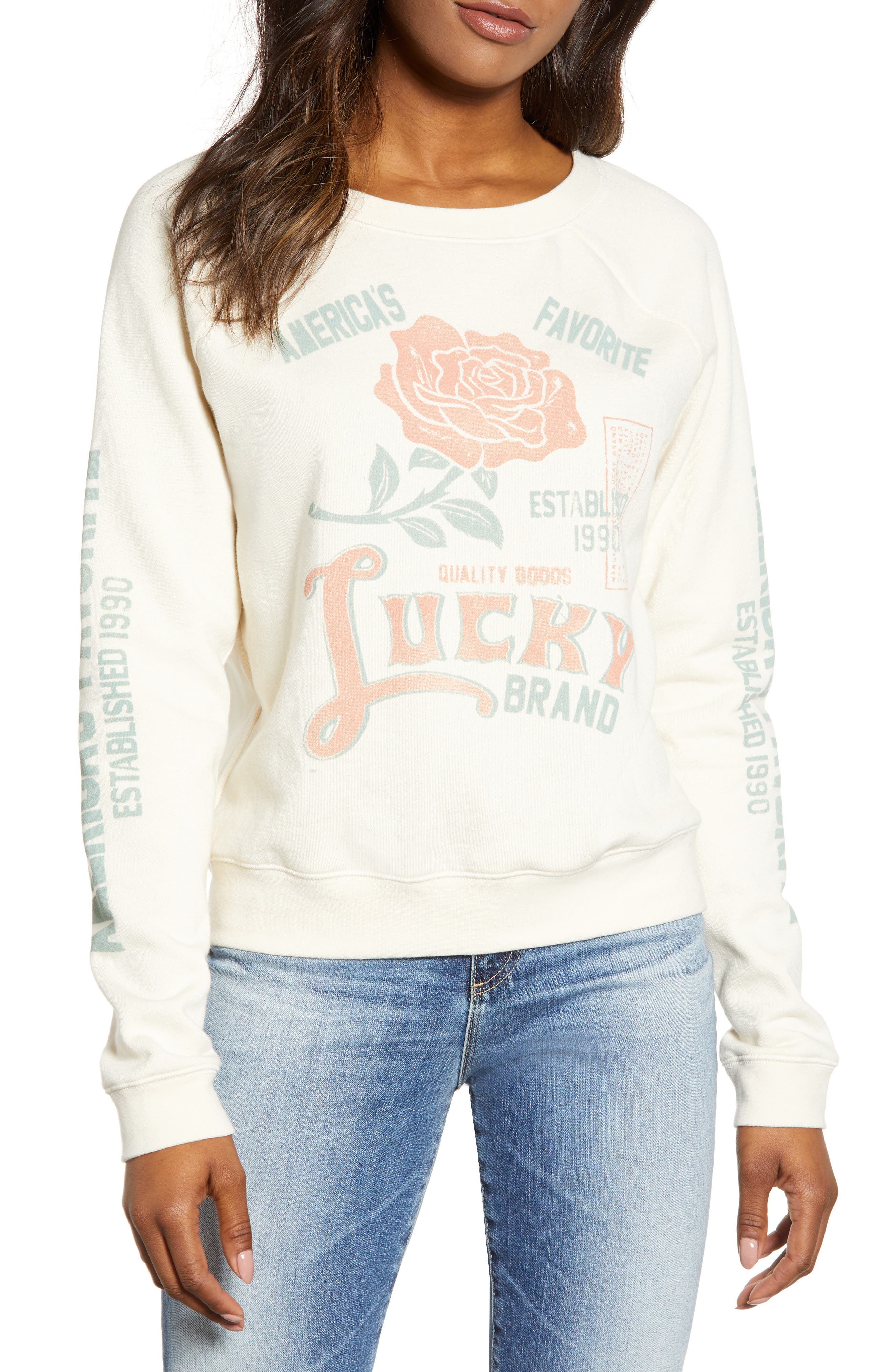 Lucky Brand Rose Sweatshirt Nordstrom
